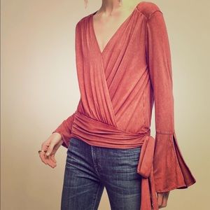 Anthropologie Deletta Sirpo Wrapped Pullover L